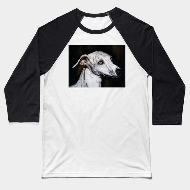 whippet Baseball T-Shirt by dylanshelmerdine